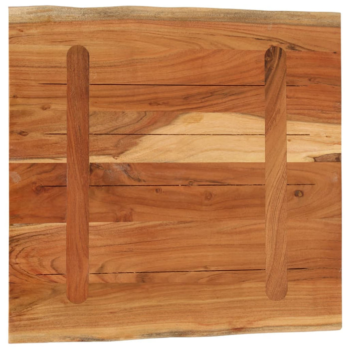 Blat masă 80x80x3,8 cm, pătrat, lemn masiv acacia margine vie - WALTI WALTI