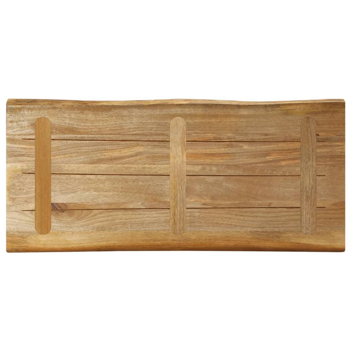 Blat de masă contur organic 90x40x2,5 cm lemn masiv mango brut - WALTI WALTI