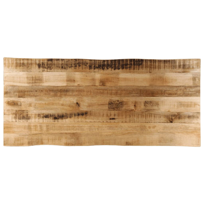 Blat de masă contur organic 140x60x2,5 cm lemn masiv mango brut - WALTI WALTI