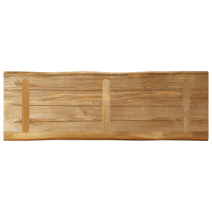 Blat de masă contur organic 140x40x3,8 cm lemn masiv mango brut - WALTI WALTI