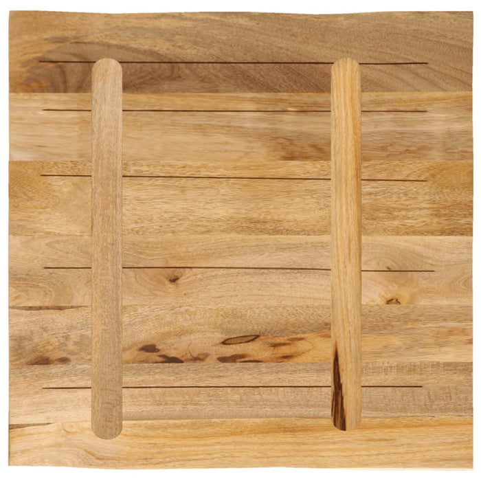 Blat de masă contur natural 60x60x3,8 cm lemn masiv mango brut - WALTI WALTI