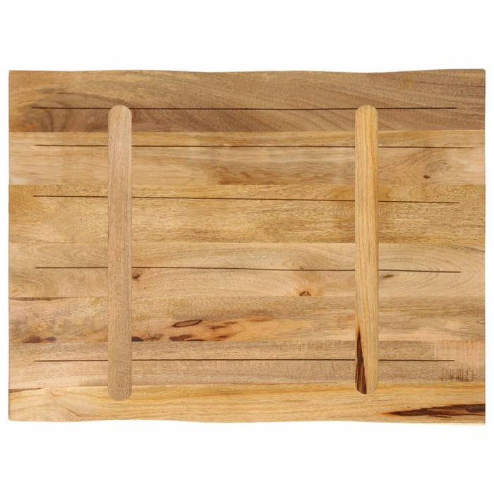 Blat de masă contur natural 80x60x3,8 cm lemn masiv mango brut - WALTI WALTI