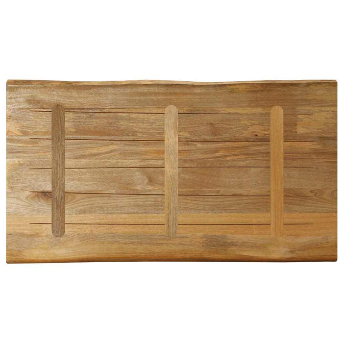 Blat de masă contur natural 100x60x3,8 cm lemn masiv mango brut WALTI