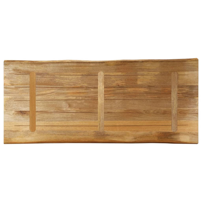 Blat de masă contur natural 140x60x3,8 cm lemn masiv mango brut - WALTI WALTI