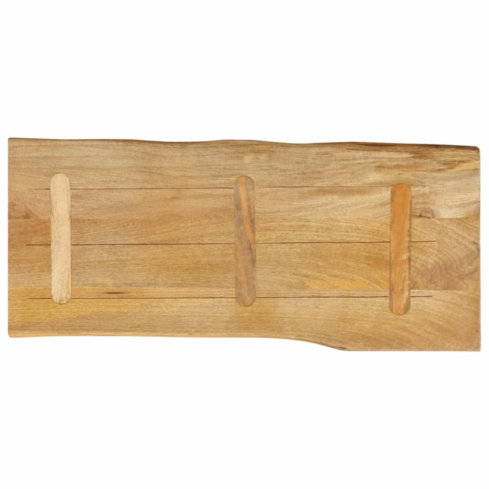 Blat masă cu margini naturale, 80x40x2,5 cm, lemn masiv mango WALTI