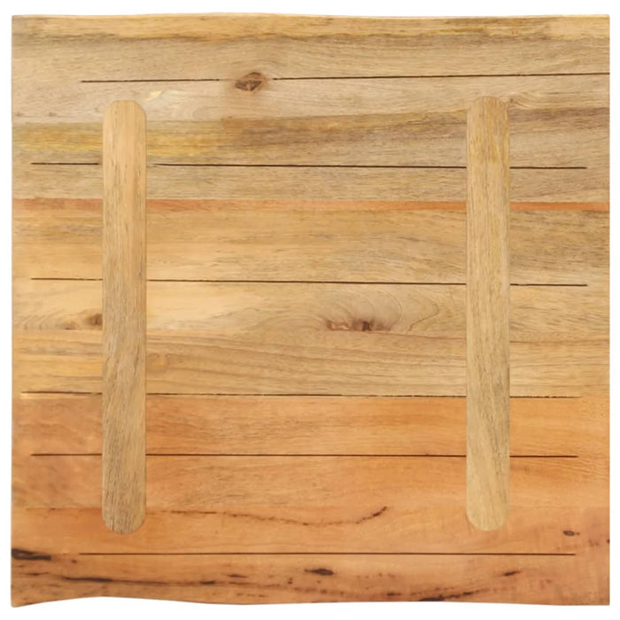 Blat Masa 80x80x2,5 cm Live Edge Lemn Masiv Mango WALTI