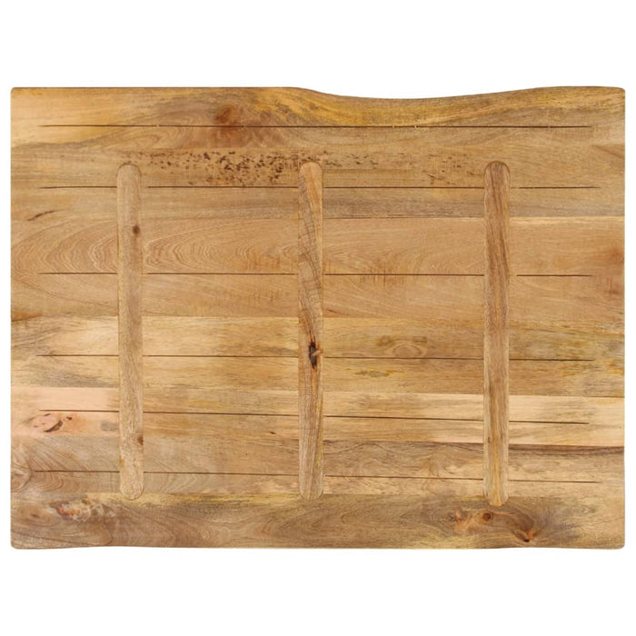 Blat masă cu margini naturale, 90x80x2,5 cm, lemn masiv mango WALTI