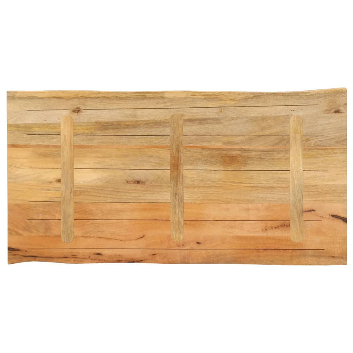 Blat masă cu margini, 100x60x3,8 cm, lemn masiv mango WALTI