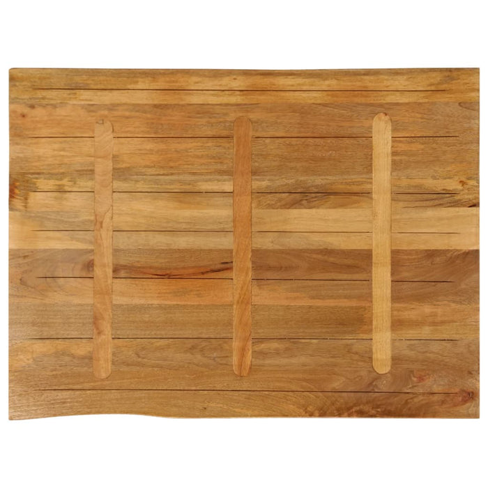Blat masă cu margini naturale, 100x80x2,5 cm, lemn masiv mango WALTI