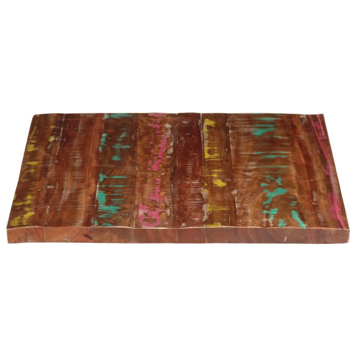 Blat de masă, 100x80x3,8cm, dreptunghiular, lemn masiv reciclat - WALTI WALTI