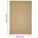 Covor din sisal pentru stâlp de zgâriat, 66x100 cm - WALTI WALTI