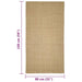 Covor din sisal pentru ansamblu de zgâriat, 80x150 cm - WALTI WALTI