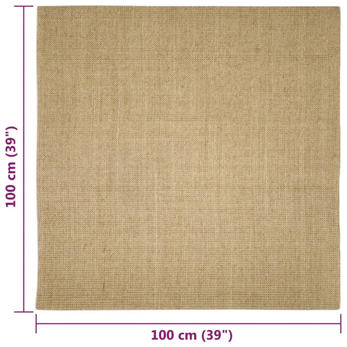 Covor din sisal pentru stâlp de zgâriat, 100x100 cm - WALTI WALTI