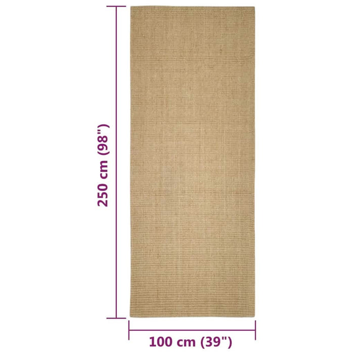 Covor din sisal pentru stâlp de zgâriat, 100x250 cm - WALTI WALTI
