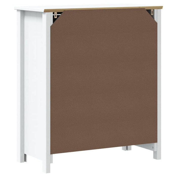 Dulap de baie BERG, alb, 69,5x34x80 cm, lemn masiv de pin - WALTI WALTI