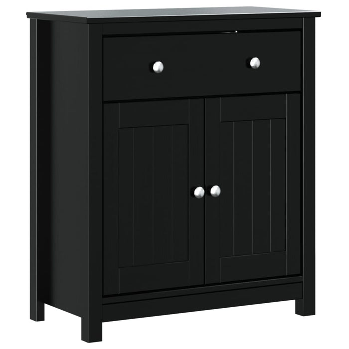 Dulap de baie BERG, negru, 69,5x34x80 cm, lemn masiv de pin - WALTI WALTI