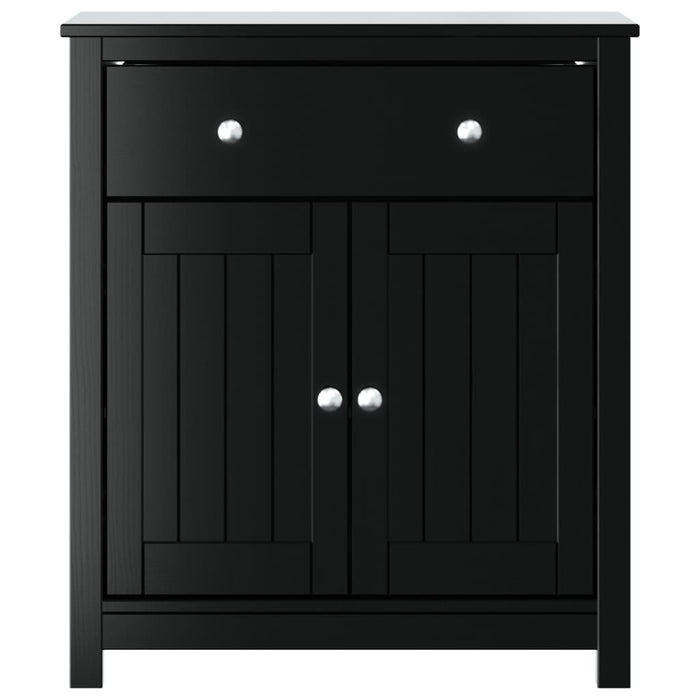 Dulap de baie BERG, negru, 69,5x34x80 cm, lemn masiv de pin - WALTI WALTI