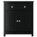 Dulap de baie BERG, negru, 69,5x34x80 cm, lemn masiv de pin - WALTI WALTI
