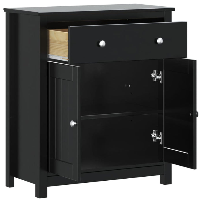 Dulap de baie BERG, negru, 69,5x34x80 cm, lemn masiv de pin - WALTI WALTI