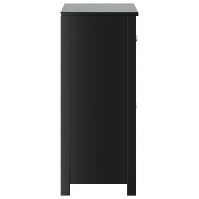 Dulap de baie BERG, negru, 69,5x34x80 cm, lemn masiv de pin - WALTI WALTI