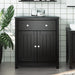 Dulap de baie BERG, negru, 69,5x34x80 cm, lemn masiv de pin - WALTI WALTI