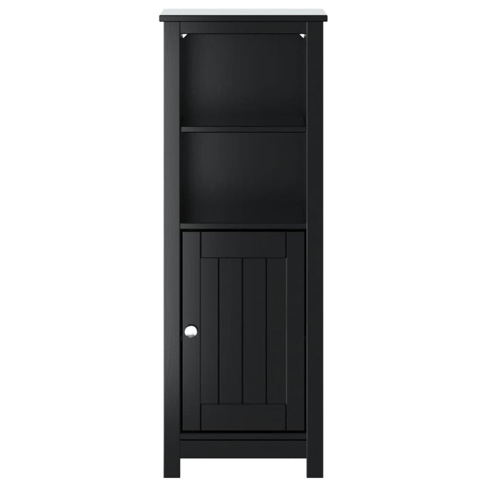 Dulap de baie BERG, negru, 40x34x110 cm, lemn masiv de pin - WALTI WALTI
