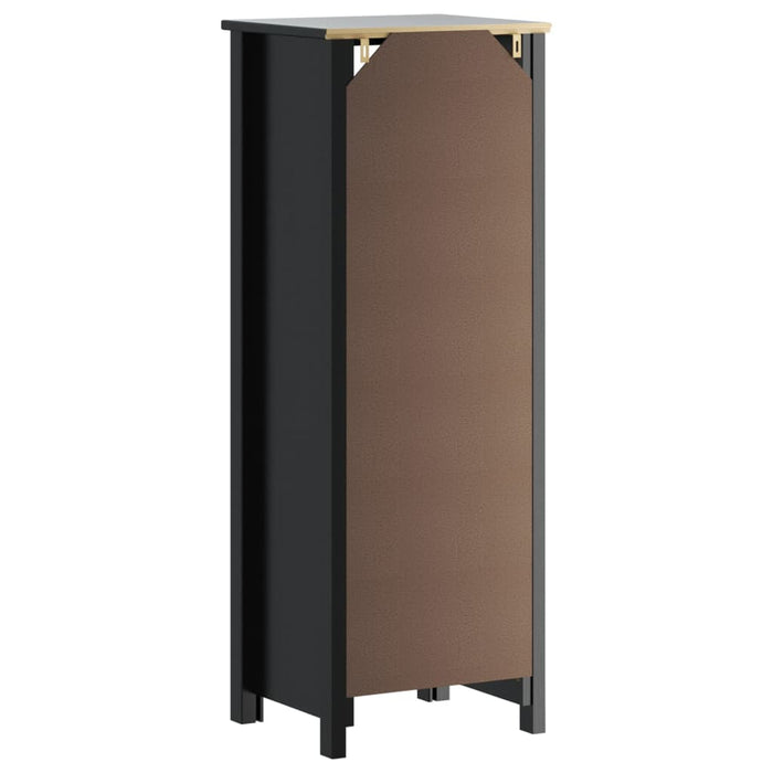 Dulap de baie BERG, negru, 40x34x110 cm, lemn masiv de pin - WALTI WALTI