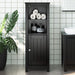 Dulap de baie BERG, negru, 40x34x110 cm, lemn masiv de pin - WALTI WALTI