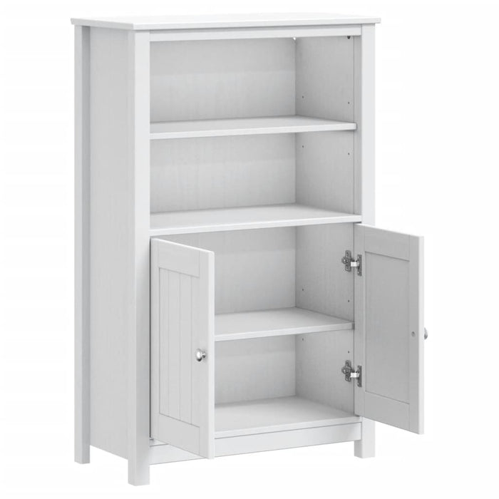 Dulap de baie BERG, alb, 69,5x34x110 cm, lemn masiv de pin - WALTI WALTI