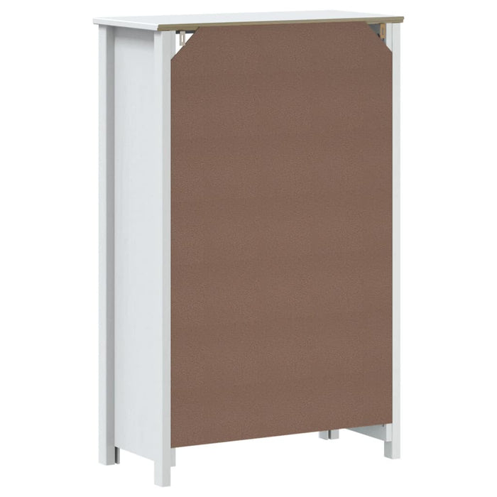 Dulap de baie BERG, alb, 69,5x34x110 cm, lemn masiv de pin - WALTI WALTI