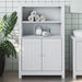 Dulap de baie BERG, alb, 69,5x34x110 cm, lemn masiv de pin - WALTI WALTI