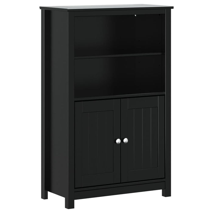 Dulap de baie BERG, negru, 69,5x34x110 cm, lemn masiv de pin - WALTI WALTI