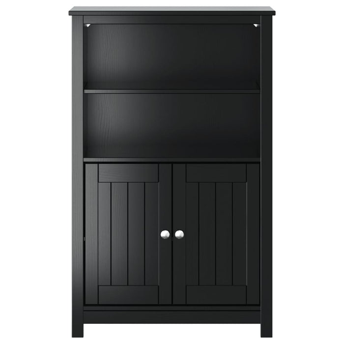 Dulap de baie BERG, negru, 69,5x34x110 cm, lemn masiv de pin - WALTI WALTI