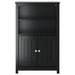 Dulap de baie BERG, negru, 69,5x34x110 cm, lemn masiv de pin - WALTI WALTI