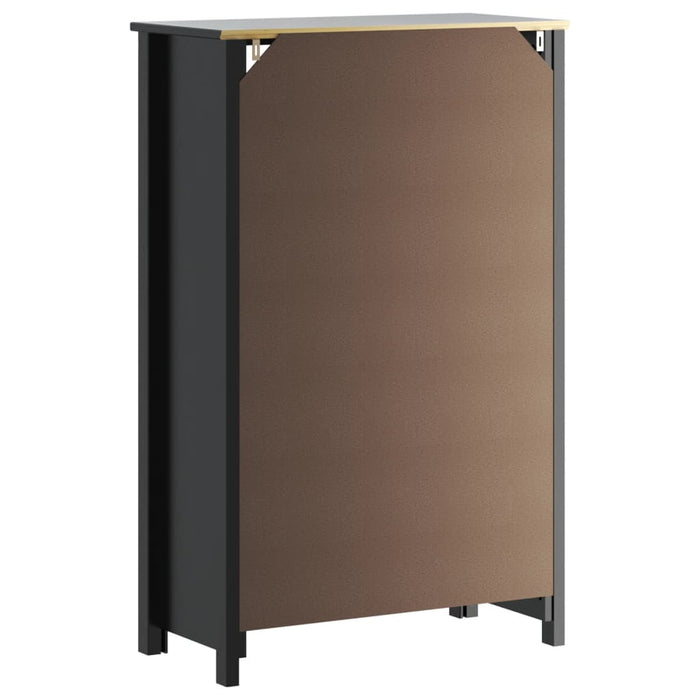 Dulap de baie BERG, negru, 69,5x34x110 cm, lemn masiv de pin - WALTI WALTI