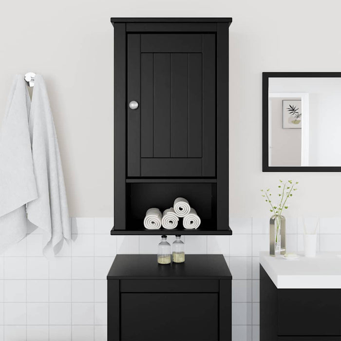 Dulap de baie de perete "BERG" negru, 40x27x71,5 cm, lemn pin - WALTI WALTI