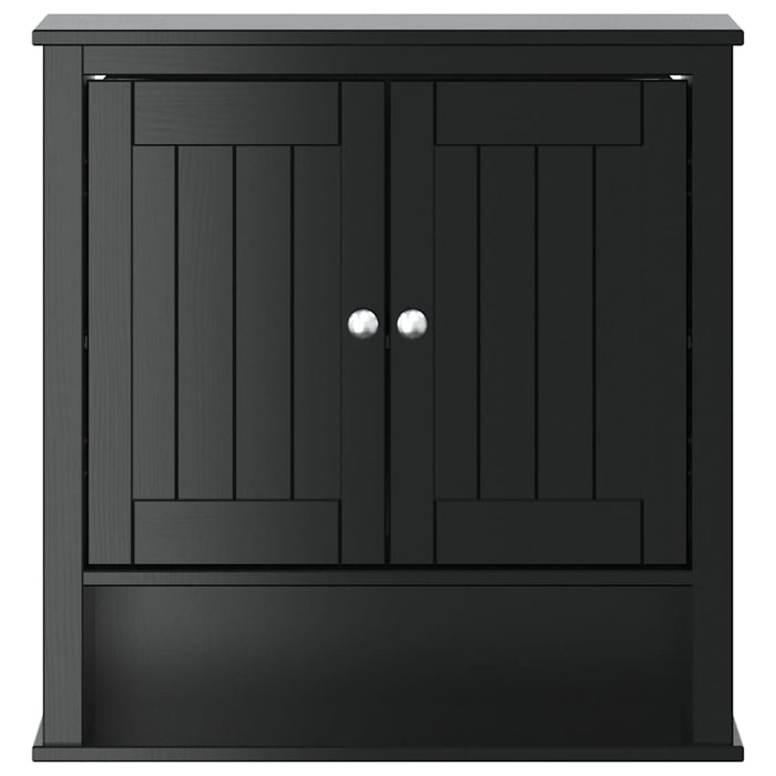 Dulap de baie de perete "BERG" negru 69,5x27x71,5 cm lemn masiv - WALTI WALTI