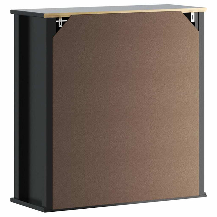 Dulap de baie de perete "BERG" negru 69,5x27x71,5 cm lemn masiv - WALTI WALTI