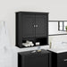 Dulap de baie de perete "BERG" negru 69,5x27x71,5 cm lemn masiv - WALTI WALTI