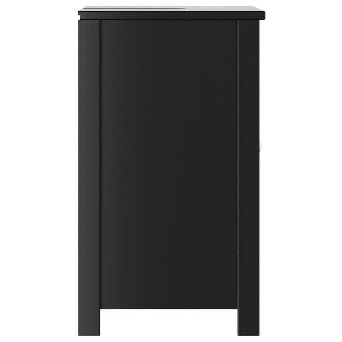 Dulap chiuvetă de baie BERG, negru, 60x34x59 cm, lemn masiv pin - WALTI WALTI