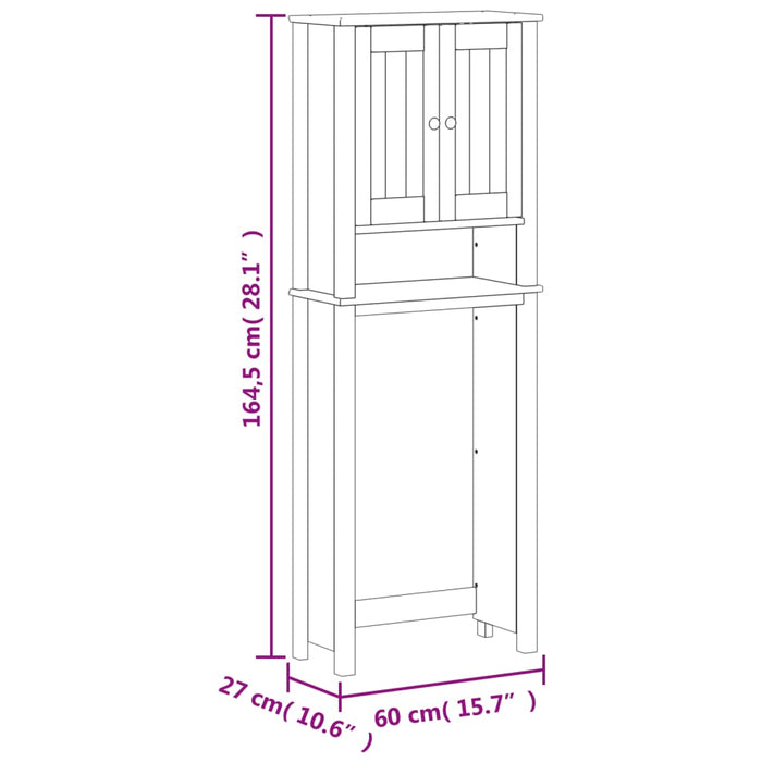 Depozitare deasupra toaletei „BERG” negru 60x27x164,5 cm lemn - WALTI WALTI