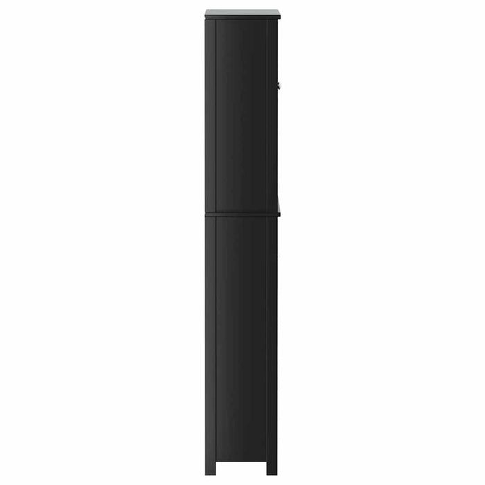 Dulap mașină de spălat „BERG” negru 76x27x164,5 cm lemn masiv - WALTI WALTI