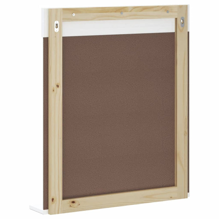 Oglindă de baie cu raft „BERG”, alb, 60x12x70 cm, lemn masiv - WALTI WALTI