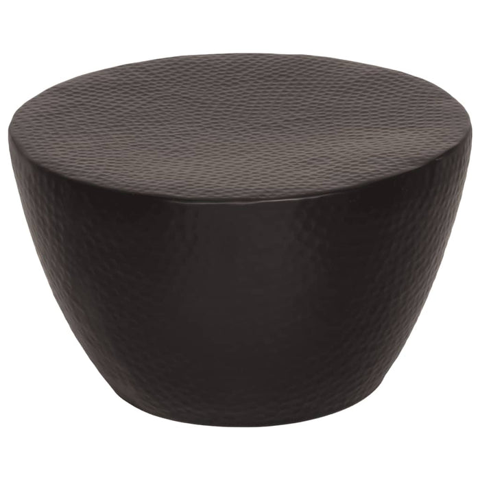 Măsuță de cafea, negru, Ø 50x30 cm, aluminiu bătut la ciocan WALTI