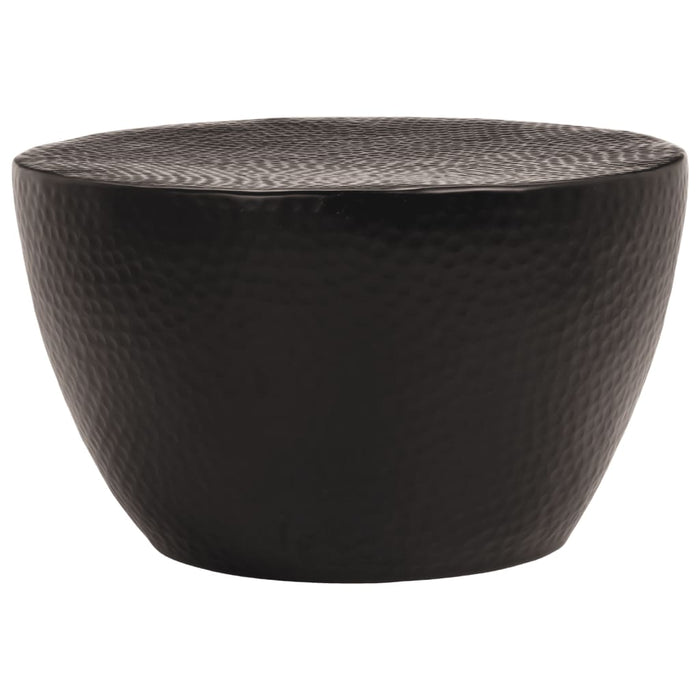 Măsuță de cafea, negru, Ø 50x30 cm, aluminiu bătut la ciocan WALTI
