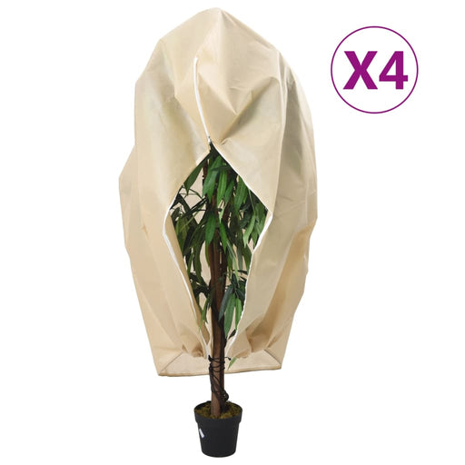 Huse de plante din fleece cu fermoar 4 buc. 70 g/m² 1,55x1,55 m - WALTI WALTI