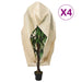 Huse de plante din fleece cu fermoar 4 buc. 70 g/m² 1,2x1,8 m - WALTI WALTI