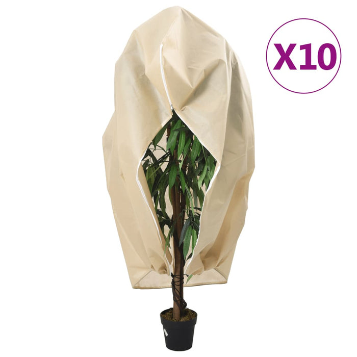 Huse de plante din fleece cu fermoar 10 buc. 70 g/m² 1x1,55 m - WALTI WALTI