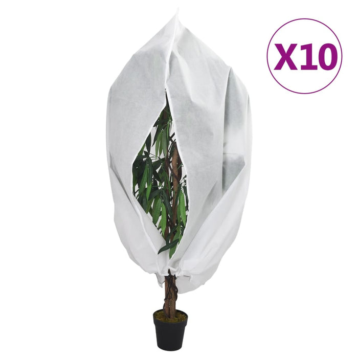 Protecție de fleece plante cu fermoar 10 buc 70 g/m² 3,93x3,5 m WALTI