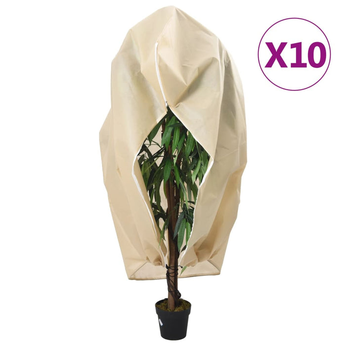 Protecție de fleece plante cu fermoar 10 buc 70 g/m² 2,36x2 m WALTI